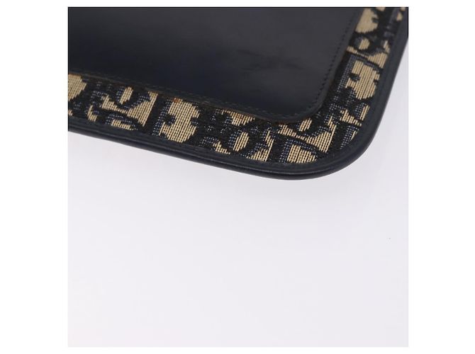 Borsa a tracolla Christian Dior Trotter Canvas Navy Gold Tone Auth 198511A Blu navy - vista 14