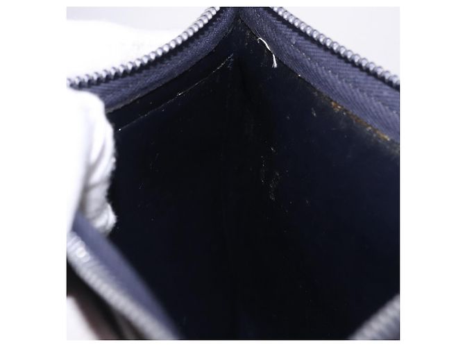 Borsa a tracolla Christian Dior Trotter Canvas Navy Gold Tone Auth 198511A Blu navy - vista 19