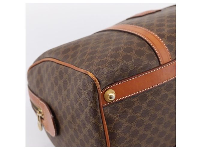 Céline Borsa a mano CELINE Macadam Canvas PVC Leather Brown Gold Auth BA15189A Marrone D'oro - vista 14