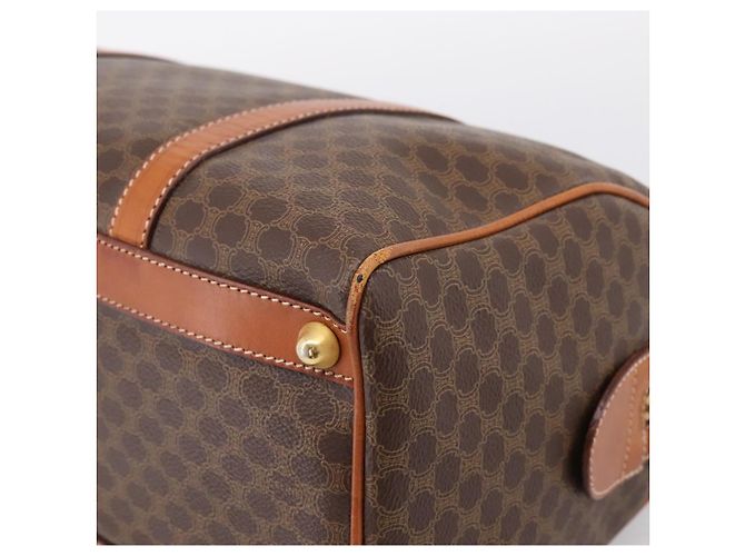 Céline Borsa a mano CELINE Macadam Canvas PVC Leather Brown Gold Auth BA15189A Marrone D'oro - vista 15
