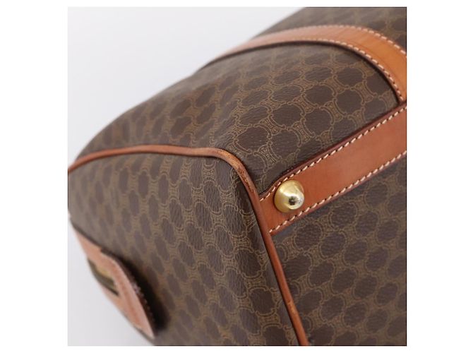 Céline Borsa a mano CELINE Macadam Canvas PVC Leather Brown Gold Auth BA15189A Marrone D'oro - vista 16