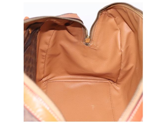 Céline Borsa a mano CELINE Macadam Canvas PVC Leather Brown Gold Auth BA15189A Marrone D'oro - vista 18