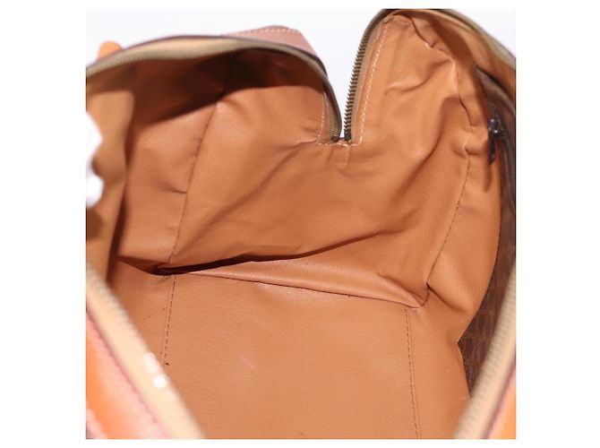 Céline Borsa a mano CELINE Macadam Canvas PVC Leather Brown Gold Auth BA15189A Marrone D'oro - vista 19