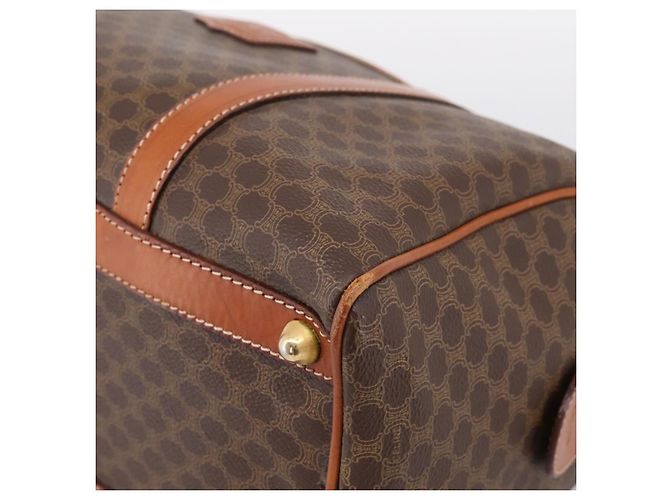 Céline Borsa a mano CELINE Macadam Canvas PVC Leather Brown Gold Auth BA15189A Marrone D'oro - vista 9