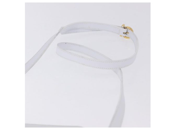 Borsa Salvatore Ferragamo Gancini in pelle 2way White Gold Auth 196350 - vista 14
