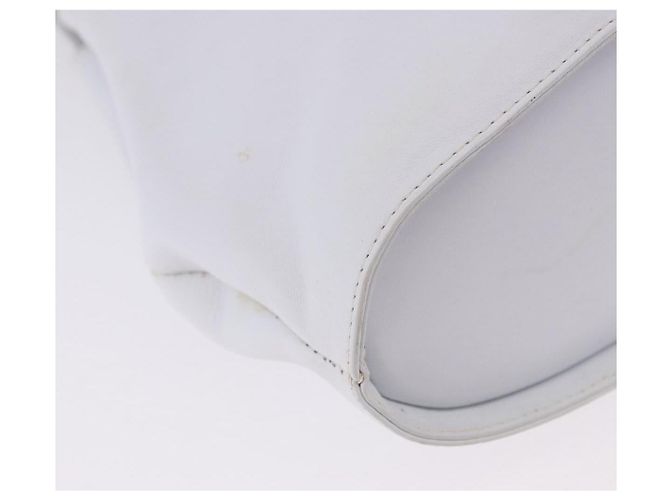 Borsa Salvatore Ferragamo Gancini in pelle 2way White Gold Auth 196350 - vista 17