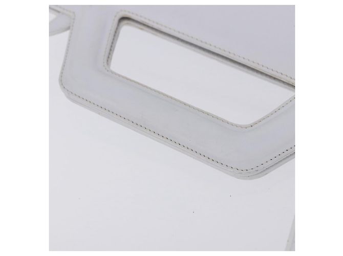 Borsa Salvatore Ferragamo Gancini in pelle 2way White Gold Auth 196350 - vista 7