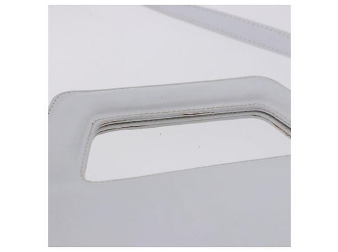 Borsa Salvatore Ferragamo Gancini in pelle 2way White Gold Auth 196350 - vista 8