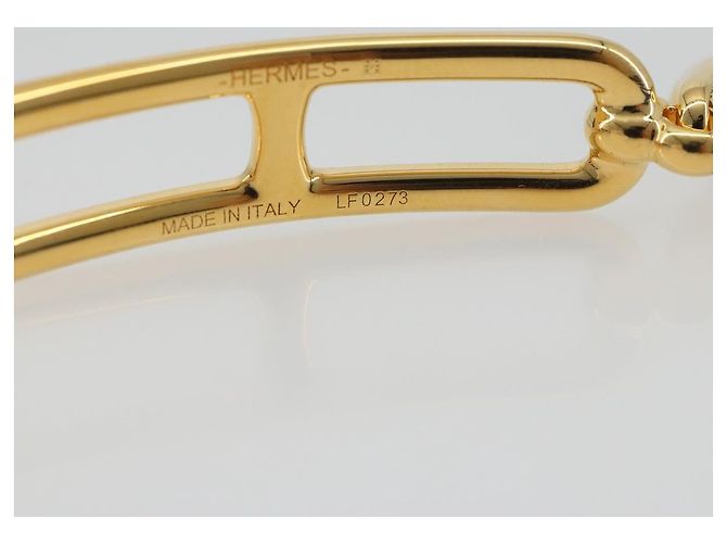 Hermès HERMES Roulis De Bourtour Bracelet Leather Blue Gold Auth 196712V D'oro - vista 10