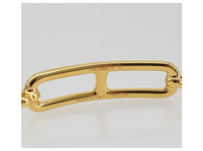 Hermès HERMES Roulis De Bourtour Bracelet Leather Blue Gold Auth 196712V D'oro - vista 9
