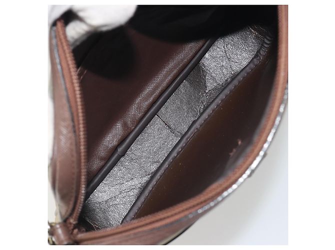 Borsa a tracolla Burberrys Nova Check Canvas Beige Tono Oro Auth BA14774 - vista 10