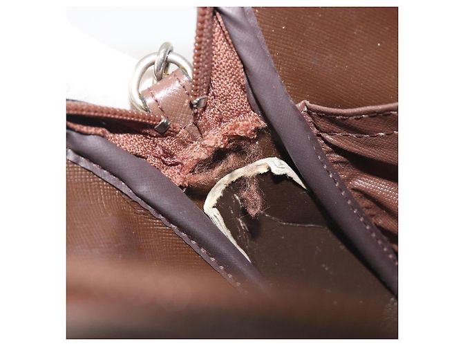 Borsa a tracolla Burberrys Nova Check Canvas Beige Tono Oro Auth BA14774 - vista 12