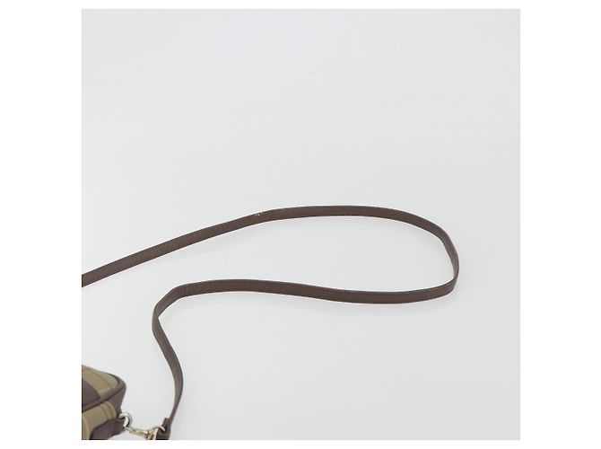 Borsa a tracolla Burberrys Nova Check Canvas Beige Tono Oro Auth BA14774 - vista 14
