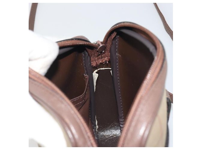 Borsa a tracolla Burberrys Nova Check Canvas Beige Tono Oro Auth BA14774 - vista 20
