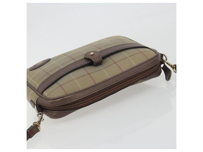 Borsa a tracolla Burberrys Nova Check Canvas Beige Tono Oro Auth BA14774 - vista 6