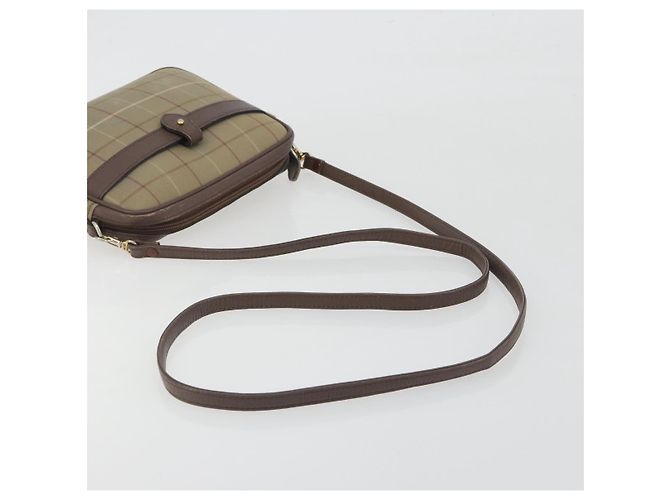 Borsa a tracolla Burberrys Nova Check Canvas Beige Tono Oro Auth BA14774 - vista 7
