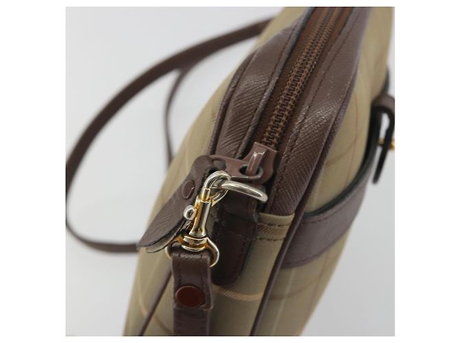Borsa a tracolla Burberrys Nova Check Canvas Beige Tono Oro Auth BA14774 - vista 9