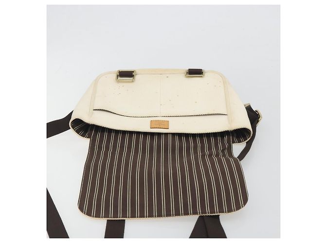 Borsa LOUIS VUITTON Antigua Buzas PM Canvas White Brown M40042 LV Auth bs36763 Marrone Bianco - vista 10