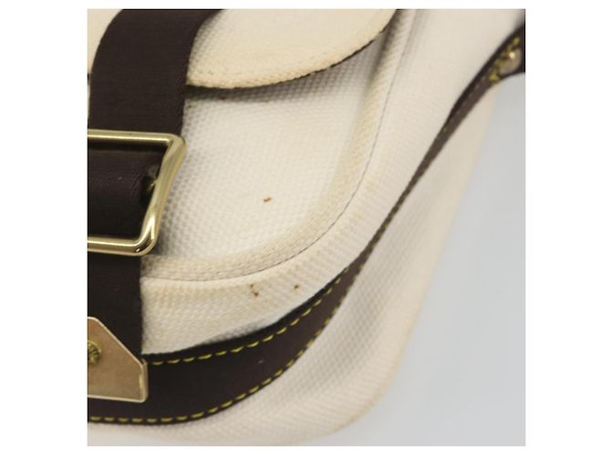 Borsa LOUIS VUITTON Antigua Buzas PM Canvas White Brown M40042 LV Auth bs36763 Marrone Bianco - vista 14