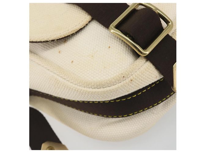 Borsa LOUIS VUITTON Antigua Buzas PM Canvas White Brown M40042 LV Auth bs36763 Marrone Bianco - vista 15