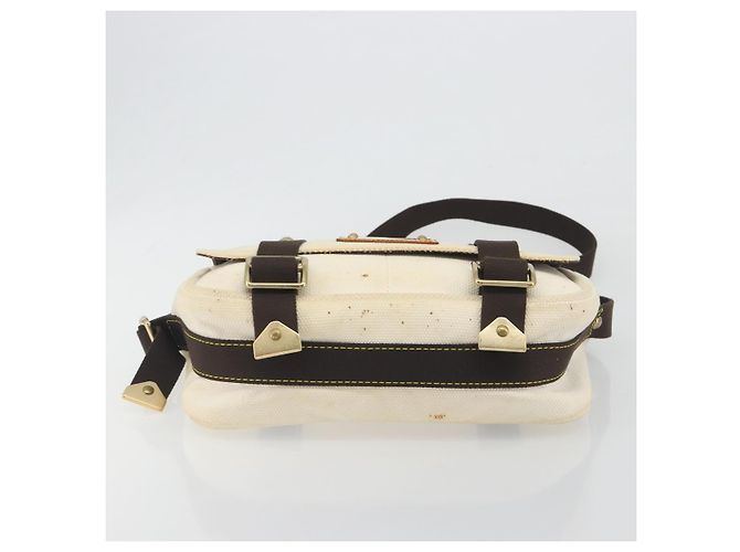 Borsa LOUIS VUITTON Antigua Buzas PM Canvas White Brown M40042 LV Auth bs36763 Marrone Bianco - vista 5
