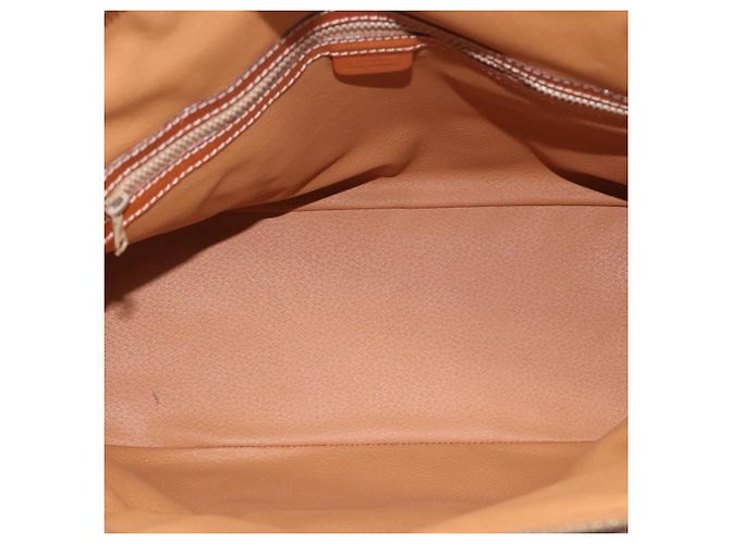 Céline Borsa a mano CELINE Macadam Canvas PVC Leather Brown Gold Auth mr2818 Marrone D'oro - vista 11