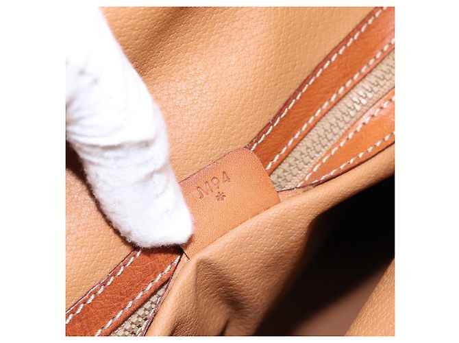Céline Borsa a mano CELINE Macadam Canvas PVC Leather Brown Gold Auth mr2818 Marrone D'oro - vista 12