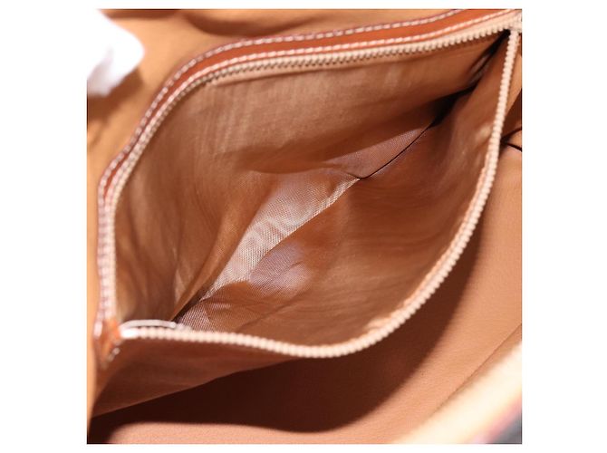 Céline Borsa a mano CELINE Macadam Canvas PVC Leather Brown Gold Auth mr2818 Marrone D'oro - vista 21
