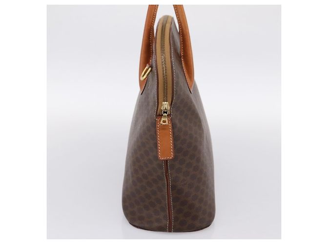 Céline Borsa a mano CELINE Macadam Canvas PVC Leather Brown Gold Auth mr2818 Marrone D'oro - vista 3