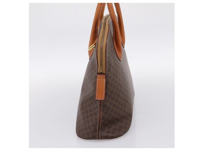 Céline Borsa a mano CELINE Macadam Canvas PVC Leather Brown Gold Auth mr2818 Marrone D'oro - vista 4