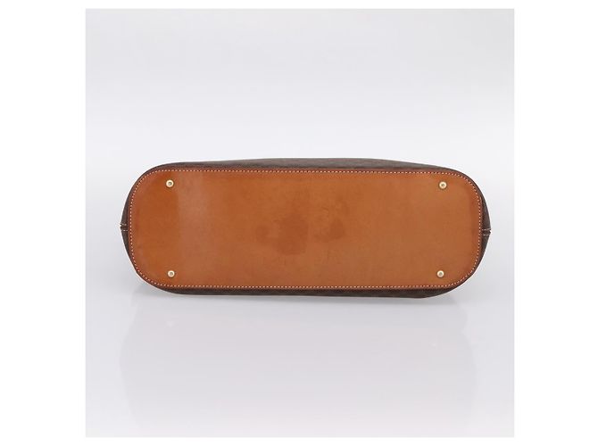 Céline Borsa a mano CELINE Macadam Canvas PVC Leather Brown Gold Auth mr2818 Marrone D'oro - vista 5