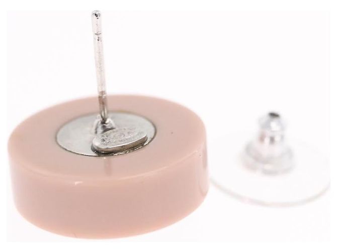 CHANEL Pierce Plastic Pink CC Auth 198812A - Ansicht 11