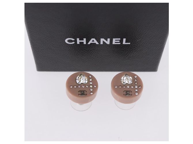 CHANEL Pierce Plastic Pink CC Auth 198812A - Ansicht 13