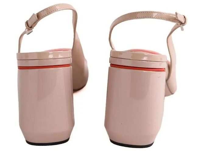 Prada Absatzschuhe aus Lackleder beige - Ansicht 2