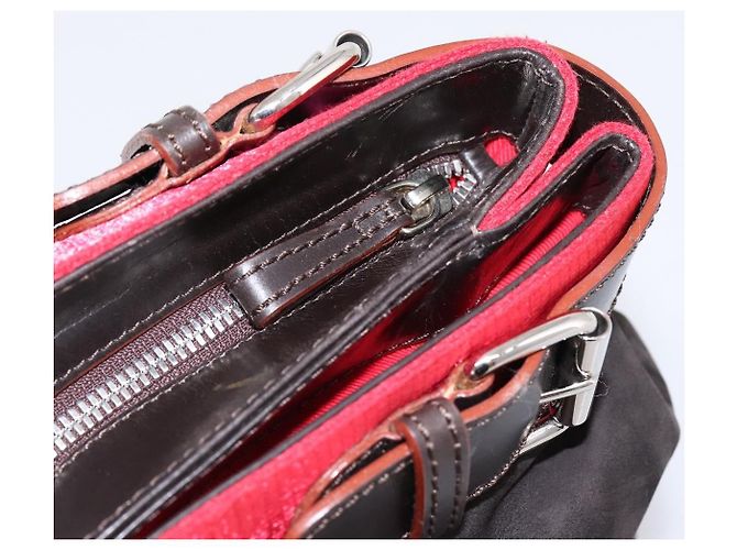 Borsa a mano LOEWE in pelle nera argento autentica ep15767 Nero - vista 10