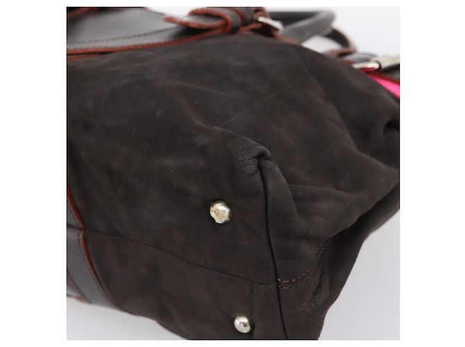 Borsa a mano LOEWE in pelle nera argento autentica ep15767 Nero - vista 15