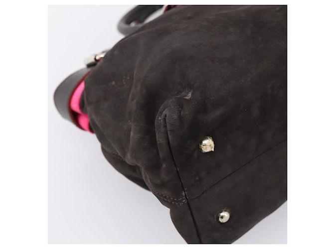 Borsa a mano LOEWE in pelle nera argento autentica ep15767 Nero - vista 16