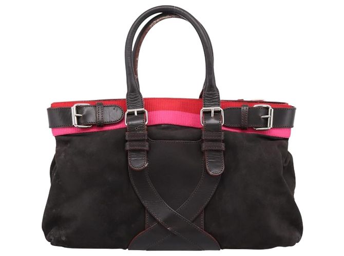 Borsa a mano LOEWE in pelle nera argento autentica ep15767 Nero - vista 2