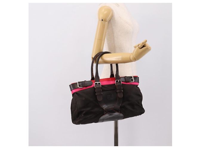 Borsa a mano LOEWE in pelle nera argento autentica ep15767 Nero - vista 23