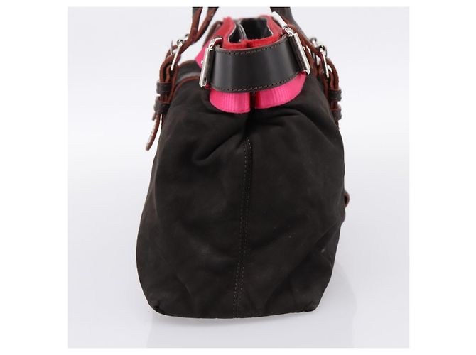 Borsa a mano LOEWE in pelle nera argento autentica ep15767 Nero - vista 3