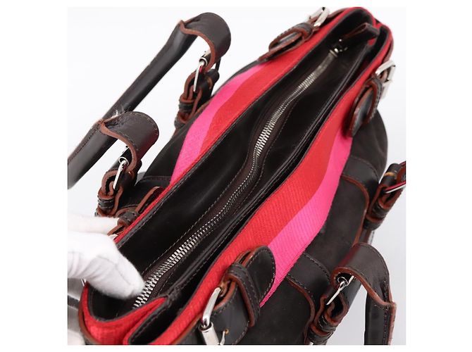 Borsa a mano LOEWE in pelle nera argento autentica ep15767 Nero - vista 6