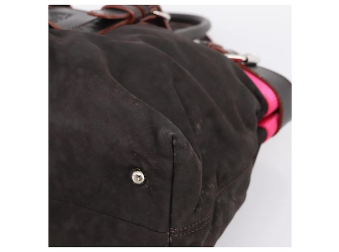 Borsa a mano LOEWE in pelle nera argento autentica ep15767 Nero - vista 9