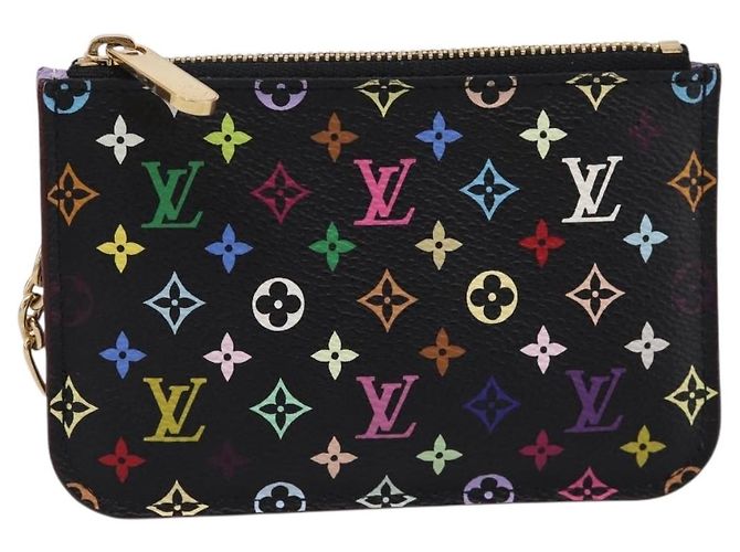 LOUIS VUITTON Monogram Multicolor Pochette Cles NM Purse M60279 Auth 198771V Noir - vue 13