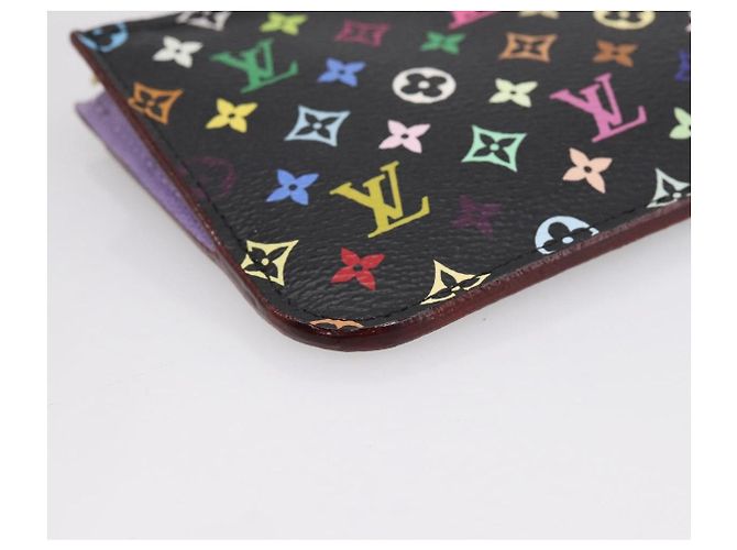 LOUIS VUITTON Monogram Multicolor Pochette Cles NM Purse M60279 Auth 198771V Noir - vue 14