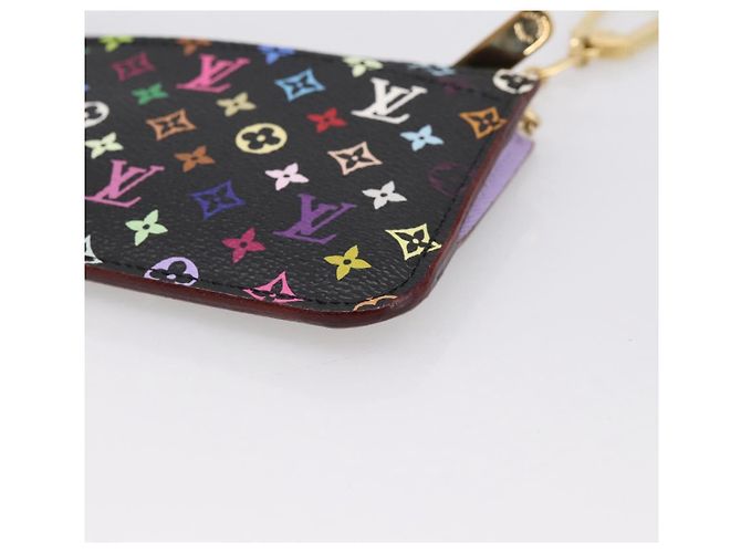 LOUIS VUITTON Monogram Multicolor Pochette Cles NM Purse M60279 Auth 198771V Noir - vue 15