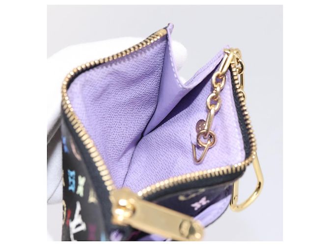 LOUIS VUITTON Monogram Multicolor Pochette Cles NM Purse M60279 Auth 198771V Noir - vue 19