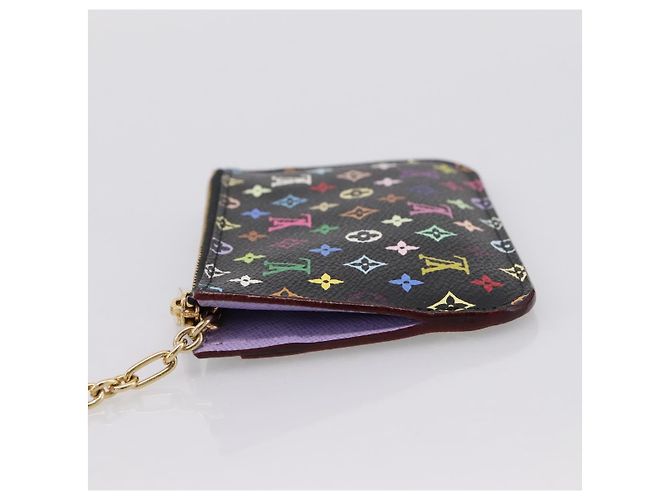 LOUIS VUITTON Monogram Multicolor Pochette Cles NM Purse M60279 Auth 198771V Noir - vue 3