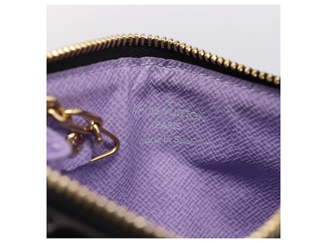 LOUIS VUITTON Monogram Multicolor Pochette Cles NM Purse M60279 Auth 198771V Noir - vue 9