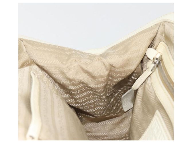Borsa a Mano PRADA Paglia Beige Argento Auth 197502A - vista 22