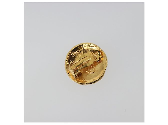 Orecchini Leone CHANEL Metallo Tono Oro CC Auth 198845 - vista 3